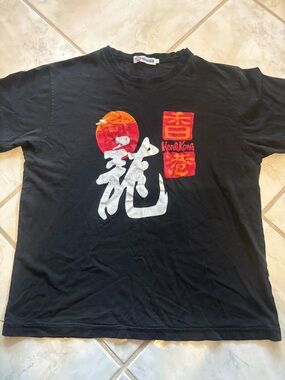 Black Hong Kong Graphic Short Sleeve Tee
